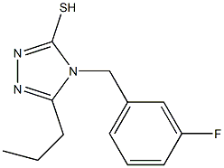 4-[(3-fluorophenyl)methyl]-5-propyl-4H-1,2,4-triazole-3-thiol Struktur