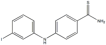 4-[(3-iodophenyl)amino]benzene-1-carbothioamide Structure