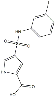 4-[(3-iodophenyl)sulfamoyl]-1H-pyrrole-2-carboxylic acid 结构式