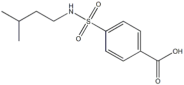 4-[(3-methylbutyl)sulfamoyl]benzoic acid,,结构式