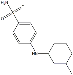 4-[(3-methylcyclohexyl)amino]benzene-1-sulfonamide 化学構造式