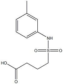 4-[(3-methylphenyl)sulfamoyl]butanoic acid 化学構造式