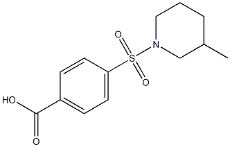 4-[(3-methylpiperidine-1-)sulfonyl]benzoic acid 化学構造式