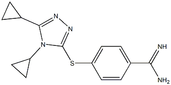 4-[(4,5-dicyclopropyl-4H-1,2,4-triazol-3-yl)sulfanyl]benzene-1-carboximidamide