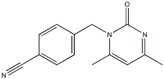 4-[(4,6-dimethyl-2-oxopyrimidin-1(2H)-yl)methyl]benzonitrile,,结构式