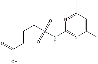 4-[(4,6-dimethylpyrimidin-2-yl)sulfamoyl]butanoic acid Structure