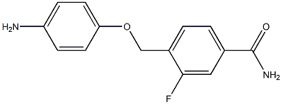 4-[(4-aminophenoxy)methyl]-3-fluorobenzamide Struktur