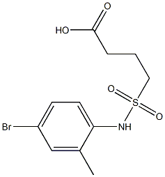 4-[(4-bromo-2-methylphenyl)sulfamoyl]butanoic acid 结构式