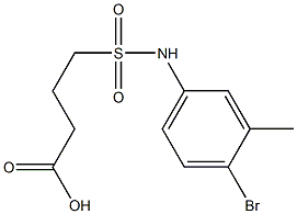 4-[(4-bromo-3-methylphenyl)sulfamoyl]butanoic acid Structure