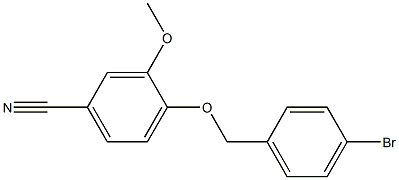 4-[(4-bromobenzyl)oxy]-3-methoxybenzonitrile,,结构式