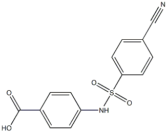 4-[(4-cyanobenzene)sulfonamido]benzoic acid Structure