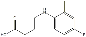 4-[(4-fluoro-2-methylphenyl)amino]butanoic acid 化学構造式