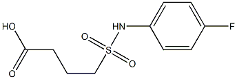 4-[(4-fluorophenyl)sulfamoyl]butanoic acid,,结构式