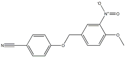 4-[(4-methoxy-3-nitrophenyl)methoxy]benzonitrile Struktur