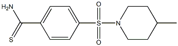 4-[(4-methylpiperidin-1-yl)sulfonyl]benzenecarbothioamide 结构式