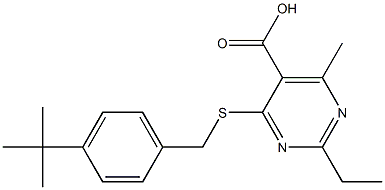 4-[(4-tert-butylbenzyl)thio]-2-ethyl-6-methylpyrimidine-5-carboxylic acid