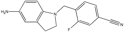  4-[(5-amino-2,3-dihydro-1H-indol-1-yl)methyl]-3-fluorobenzonitrile