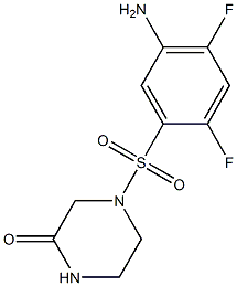 4-[(5-amino-2,4-difluorobenzene)sulfonyl]piperazin-2-one Structure
