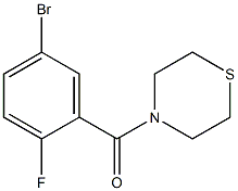 4-[(5-bromo-2-fluorophenyl)carbonyl]thiomorpholine,,结构式