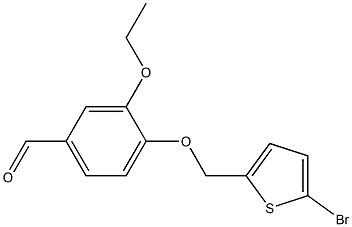 4-[(5-bromothien-2-yl)methoxy]-3-ethoxybenzaldehyde Struktur