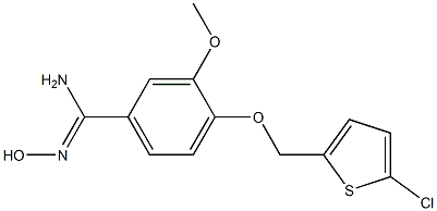 4-[(5-chlorothiophen-2-yl)methoxy]-N'-hydroxy-3-methoxybenzene-1-carboximidamide Structure