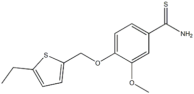 4-[(5-ethylthiophen-2-yl)methoxy]-3-methoxybenzene-1-carbothioamide 化学構造式