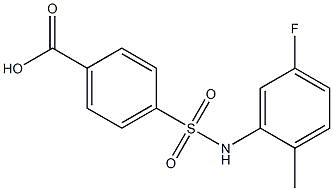 4-[(5-fluoro-2-methylphenyl)sulfamoyl]benzoic acid,,结构式