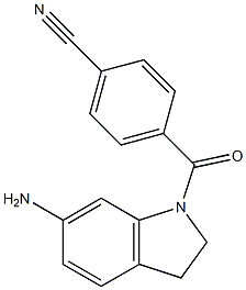 4-[(6-amino-2,3-dihydro-1H-indol-1-yl)carbonyl]benzonitrile Structure