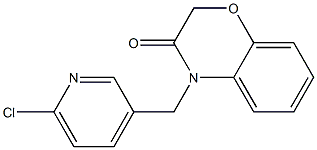 4-[(6-chloropyridin-3-yl)methyl]-3,4-dihydro-2H-1,4-benzoxazin-3-one Struktur