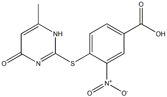 4-[(6-methyl-4-oxo-1,4-dihydropyrimidin-2-yl)sulfanyl]-3-nitrobenzoic acid|