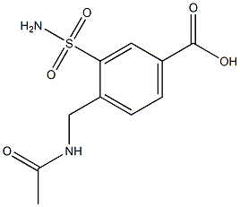 4-[(acetylamino)methyl]-3-(aminosulfonyl)benzoic acid Struktur