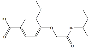 4-[(butan-2-ylcarbamoyl)methoxy]-3-methoxybenzoic acid,,结构式