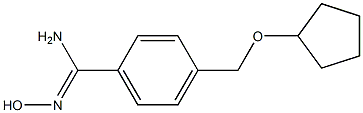 4-[(cyclopentyloxy)methyl]-N'-hydroxybenzenecarboximidamide,,结构式