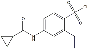 4-[(cyclopropylcarbonyl)amino]-2-ethylbenzenesulfonyl chloride Structure