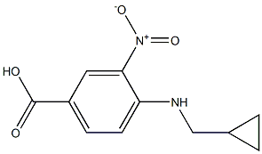 4-[(cyclopropylmethyl)amino]-3-nitrobenzoic acid,,结构式