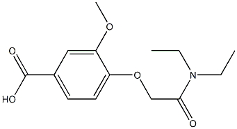 4-[(diethylcarbamoyl)methoxy]-3-methoxybenzoic acid Struktur