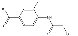 4-[(methoxyacetyl)amino]-3-methylbenzoic acid,,结构式