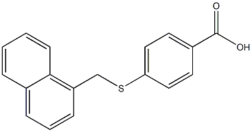 4-[(naphthalen-1-ylmethyl)sulfanyl]benzoic acid 结构式