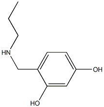 4-[(propylamino)methyl]benzene-1,3-diol 结构式