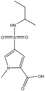 4-[(sec-butylamino)sulfonyl]-1-methyl-1H-pyrrole-2-carboxylic acid 结构式