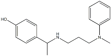 4-[1-({3-[methyl(phenyl)amino]propyl}amino)ethyl]phenol|