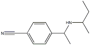 4-[1-(butan-2-ylamino)ethyl]benzonitrile 化学構造式