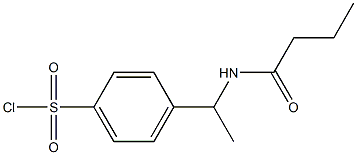 4-[1-(butyrylamino)ethyl]benzenesulfonyl chloride Struktur