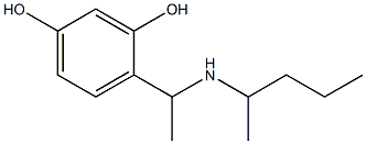 4-[1-(pentan-2-ylamino)ethyl]benzene-1,3-diol,,结构式