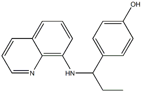 4-[1-(quinolin-8-ylamino)propyl]phenol,,结构式