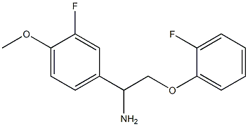 4-[1-amino-2-(2-fluorophenoxy)ethyl]-2-fluoro-1-methoxybenzene 结构式
