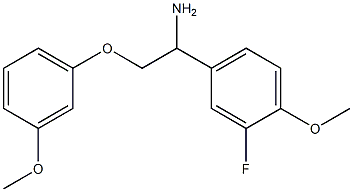 4-[1-amino-2-(3-methoxyphenoxy)ethyl]-2-fluoro-1-methoxybenzene Struktur