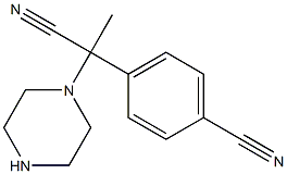 4-[1-cyano-1-(piperazin-1-yl)ethyl]benzonitrile Struktur