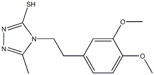 4-[2-(3,4-dimethoxyphenyl)ethyl]-5-methyl-4H-1,2,4-triazole-3-thiol,,结构式