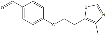 4-[2-(4-methyl-1,3-thiazol-5-yl)ethoxy]benzaldehyde Struktur